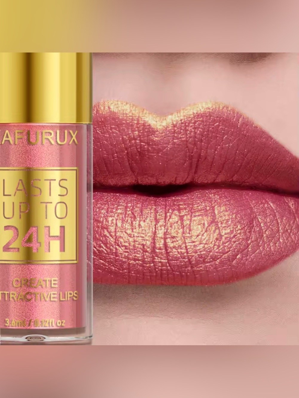 Luxurious Shimmer Liquid Lipstick - Rose Gold